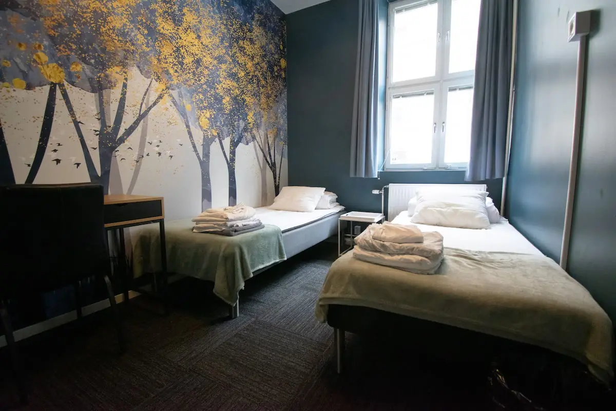 Dubbelrum med två sängar på Mini-Hotel Borås